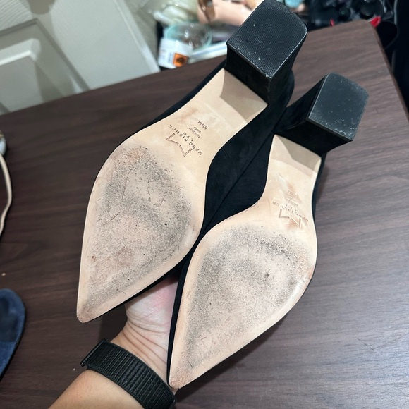 Marc Fisher Black Heels with Suede Material and Pointed Toe Design - Picture 2 of 2